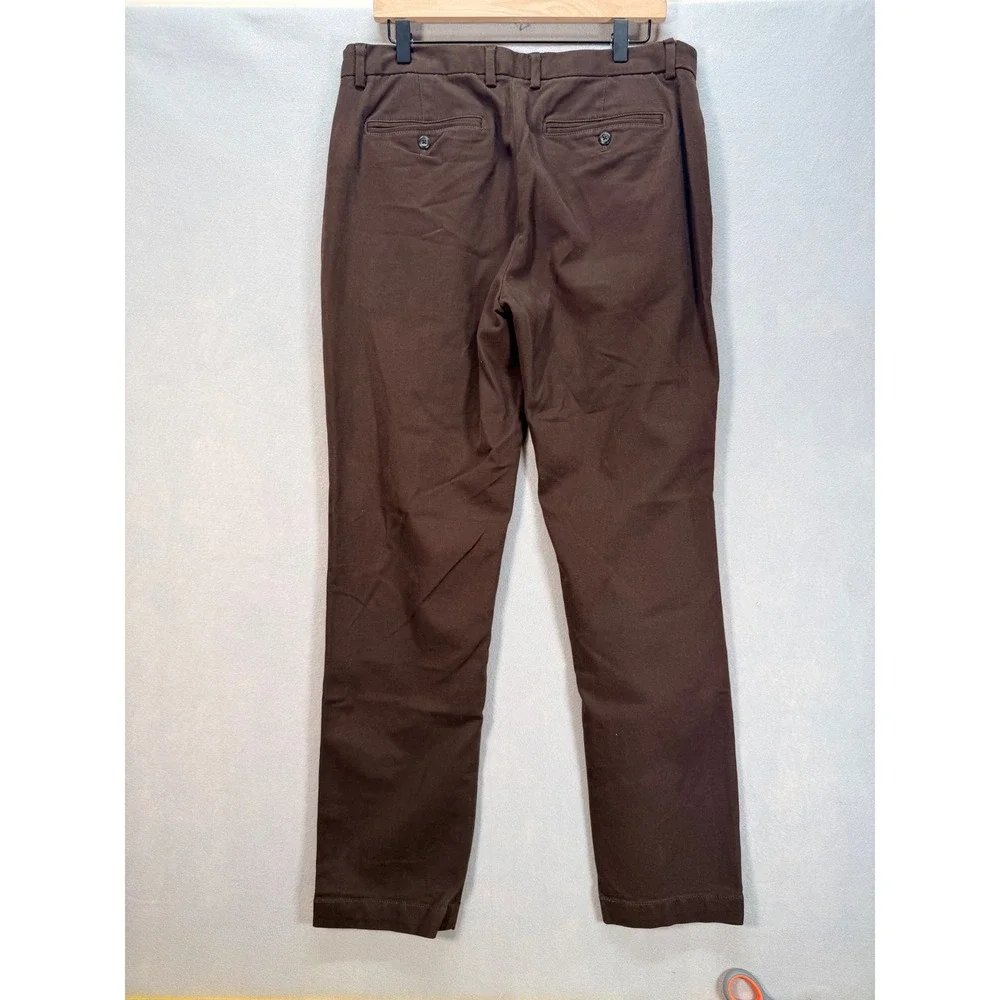 Banana Republic Slim Fit Chino Pants Mens 34x34 Brown Cotton Stretch Trousers
